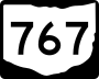 State Route 767 marker