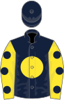 Dark Blue, Yellow disc, Yellow sleeves, Dark Blue spots