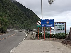 Patapat Viaduct sign, Maharlika Highway