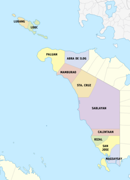 Political map of Occidental Mindoro