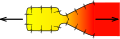 Image 24Rocket thrust is caused by pressures acting in the combustion chamber and nozzle. From Newton's third law, equal and opposite pressures act on the exhaust, and this accelerates it to high speeds. (from Rocket engine)