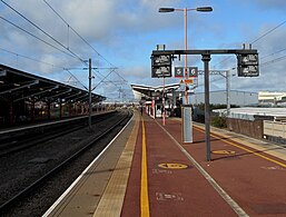 The new north island platform added in the 2008 upgrade. Containing platforms 5 and 6.