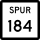 State Highway Spur 184 marker