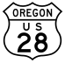 U.S. Highway 28 marker