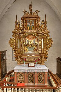 1644 altarpiece in Undløse Church.
