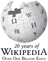 2nd logo for twentieth anniversary of Wikipedia on English edition (2021)