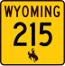 Wyoming Highway 215 marker