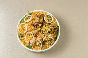 Un biryani au mouton. (définition réelle 6 016 × 4 016)