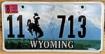 2008-2016 Wyoming License Plate