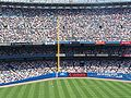 The left field corner at Yankee Stadium