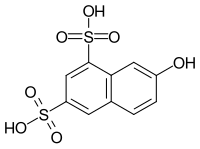 Strukturformel von 7-Hydroxynaphthalin-1,3-disulfonsäure