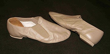 Jazz shoes. This style is frequently worn by acro dancers