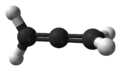 Ball and stick model of propadiene