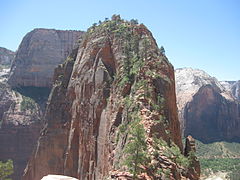 Looking toward the top of Angels Landing