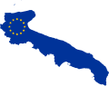 Flag map of Apulia (EU)