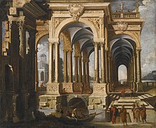 Architectural Capriccio with Christ and Disciples