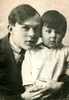 Soviet cultural figure Boris Gusman with his son Israel.