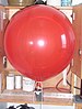 A fully inflated ceiling balloon before it is released