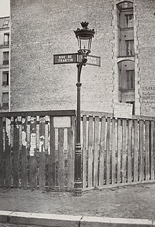 Plaque de l'avenue d'Eylau en 1878 (Victor-Hugo actuellement) au croisement avec la rue de Traktir (à ne pas confondre avec l'actuelle avenue d'Eylau).