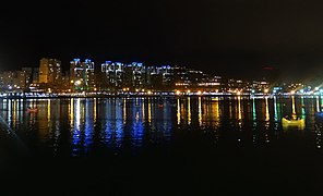 Chitgar Lake in night.