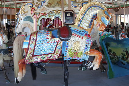 A 1909 horse by Marcus Illions in the Coney Island style