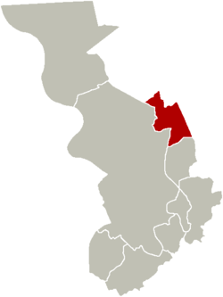 Location of Ekeren in Antwerp