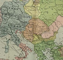 Map of 12th-century Kingdom of Hungary