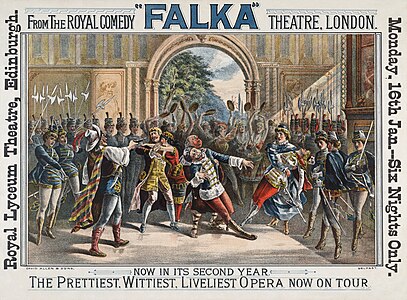 Falka poster, by David Allen & Sons (restored by Adam Cuerden)