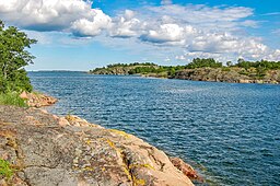 Foderholmsströmmen norr om Bänö hemland. 6 juli 2009.