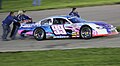 Kreyer and his team pushing his super late model in 2010