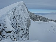 Montanha e glaciar de Helags