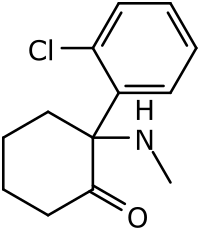 Estrutura química de Cetamina