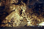 Pyramide in der Großen Grotte der Kittelsthaler Tropfsteinhöhle