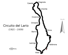 Tracciato di Circuito del Lario