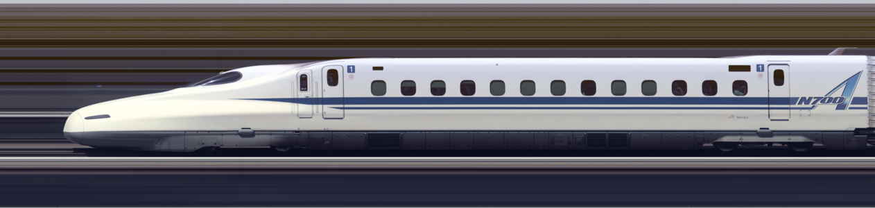 N700 Series Shinkansen G13, car 1, by Dllu