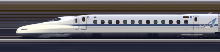 Line scan photo of Shinkansen N700A Series Set G13 in 2017, car 01