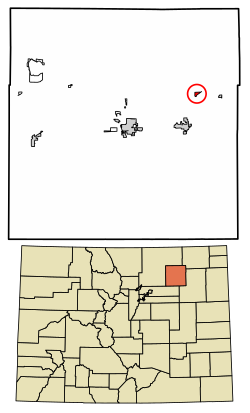 Location in Morgan County, Colorado