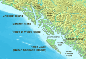 Îles de la côte Nord-Ouest, avec l'île Baranof.