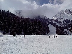 A ski slope in Naltar ski resort