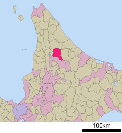 Location of Nayoro in Hokkaido (Kamikawa Subprefecture)
