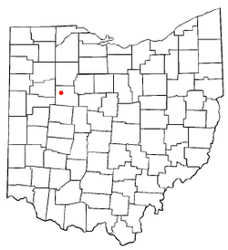 Location of McGuffey, Ohio