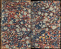 Paper marbling from a book bound in England around 1830