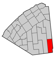 Map highlighting Piercefield's location within St. Lawrence County.