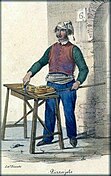 Pizza maker in Naples, 1830s