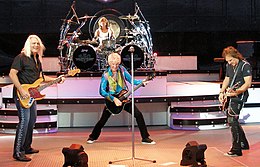 REO Speedwagon performing live at the Red Rocks Amphitheater in Morrison, Colorado, in 2010