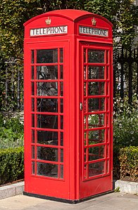 Red telephone box, by Christoph Braun