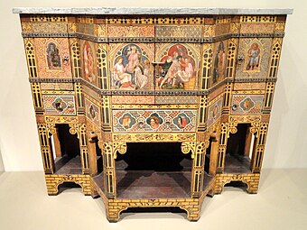 Sideboard and Wine Cabinet, 1859, designed by William Burges