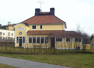 Stationshuset i februari 2014.