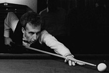 Terry Griffiths playing snooker