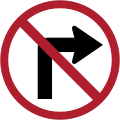 No right turn